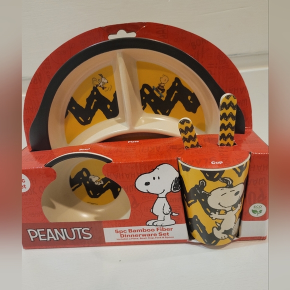 5PC Bamboo Dinnerware Set - Picture 5 of 6